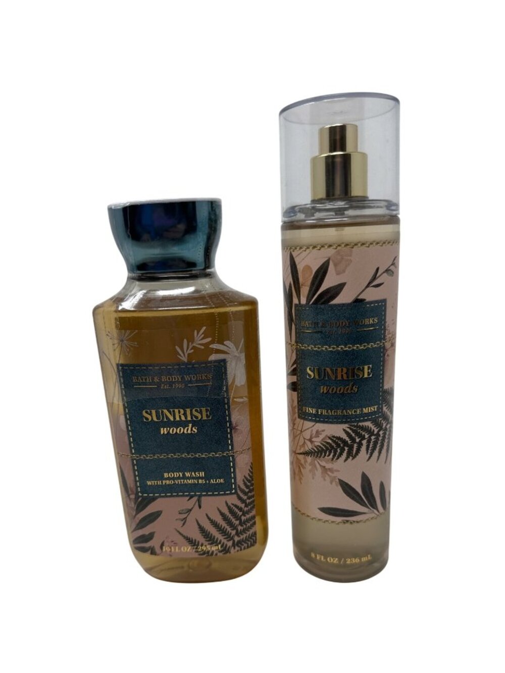 Bath & Body Works Sunrise Woods Body Wash & Mist Set 10 fl oz & 8 fl oz